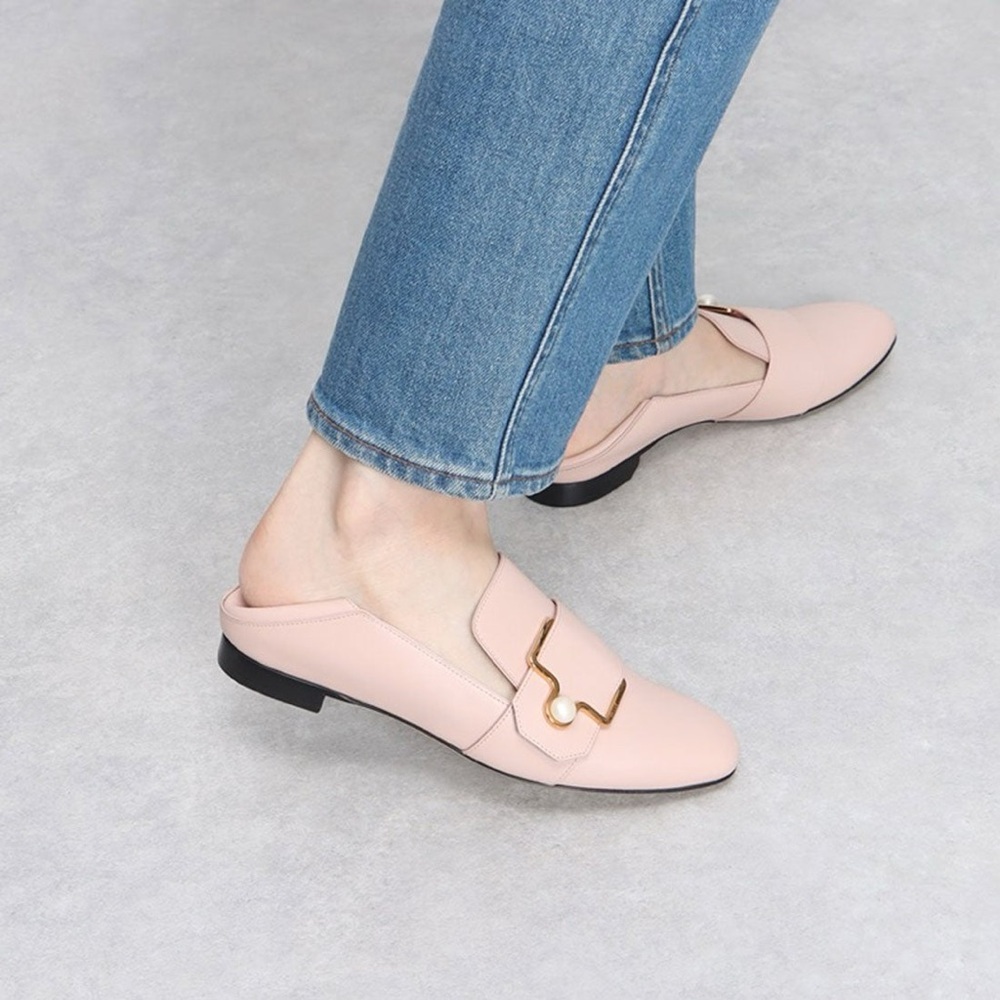 Elegant Pink Loafers cream/beige mix